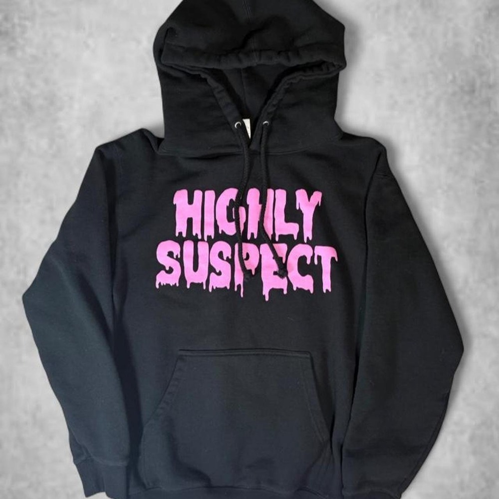 Highly Suspect Midnight Demon Club Graphic Hoodie Black Pink Mens Small Rare